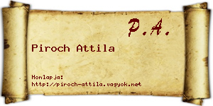 Piroch Attila névjegykártya