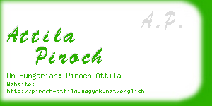 attila piroch business card